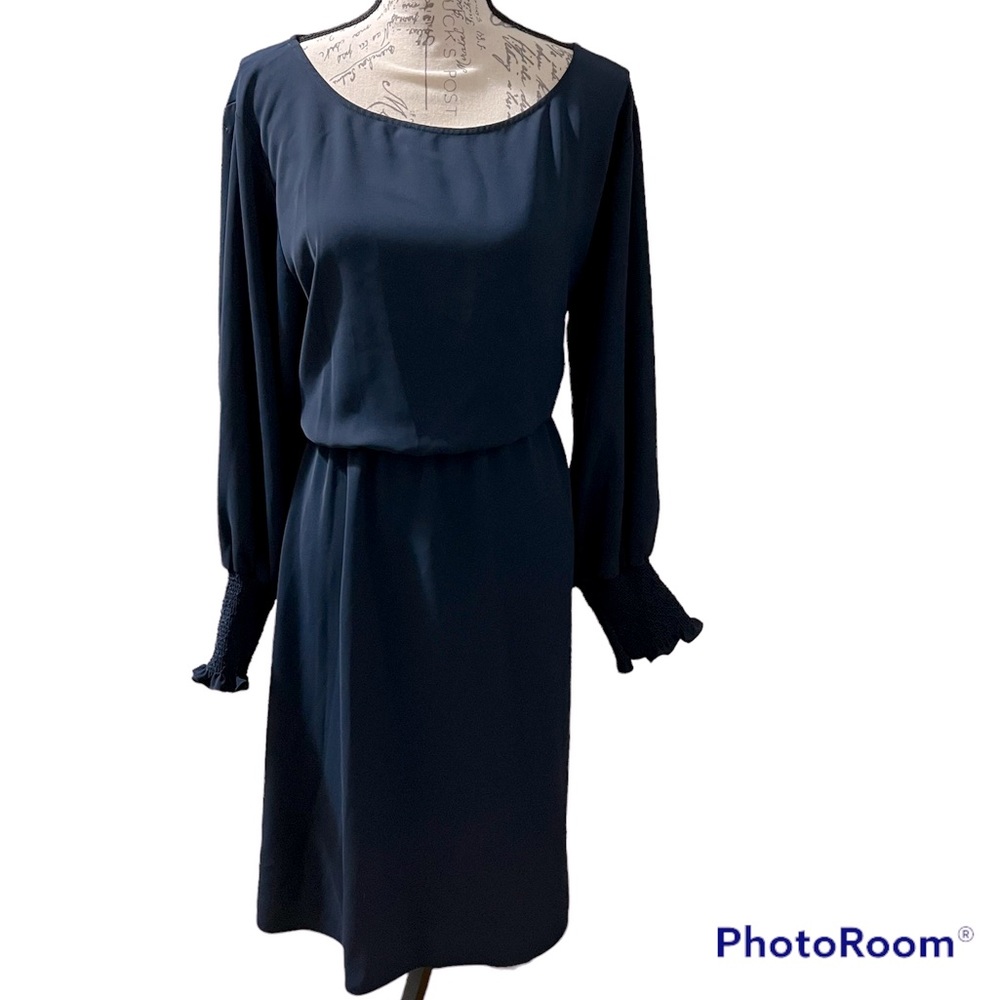 JAYGODFREY navy smock sleeve dress size 12